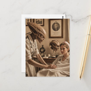 Alien Nurse Postkarte