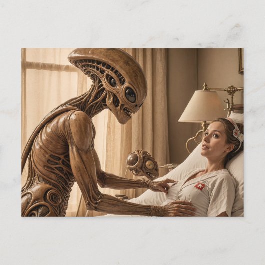 Alien Nurse Postkarte (Vorderseite)