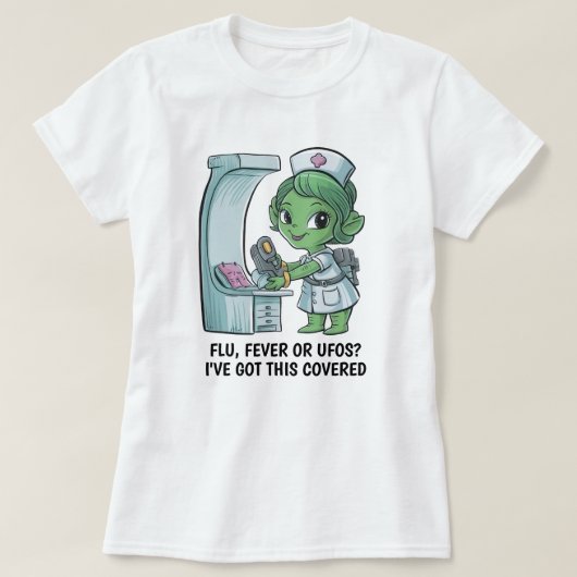 Alien Nurse T-Shirt (Design vorne)