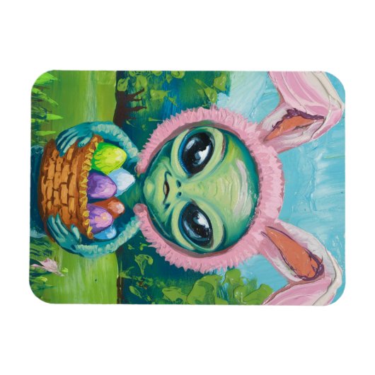 Alien Oaster Bunny Magnet (Horizontal)