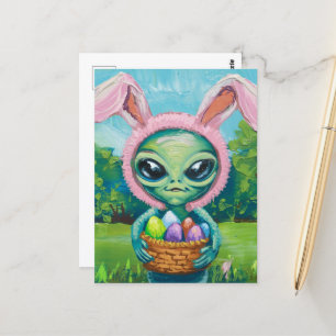Alien Oaster Bunny Postkarte