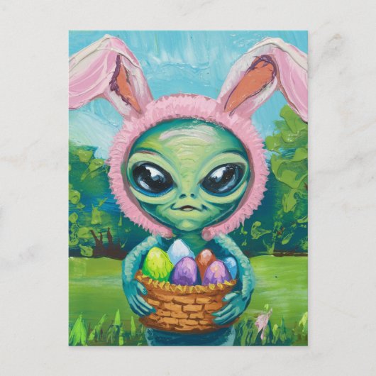 Alien Oaster Bunny Postkarte (Vorderseite)