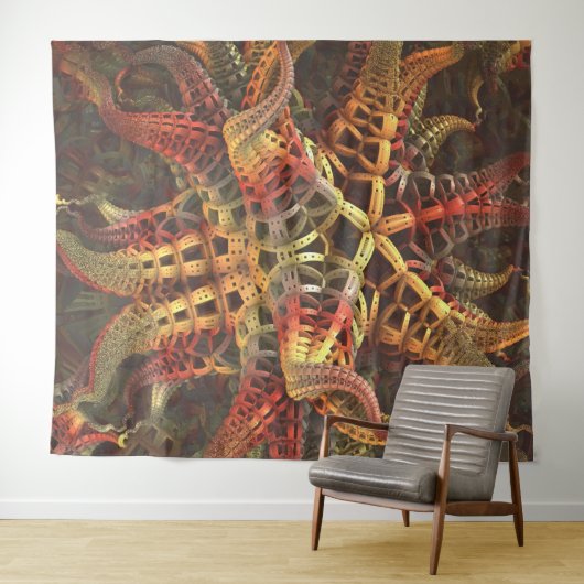 Alien Octopus Tapestry Wandteppich (Beispiel (Horizontal))