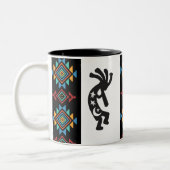 Alien oder Human Kokopelli Zwei-Tone-Kaffee-Tasse Zweifarbige Tasse (Links)