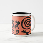 Alien oder Human Kokopelli Zwei-Tone-Kaffee-Tasse Zweifarbige Tasse (VorderseiteRechts)