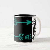 Alien oder Lebensform Wüste Kokopelli Zwei-Tone-Ka Zweifarbige Tasse (VorderseiteRechts)