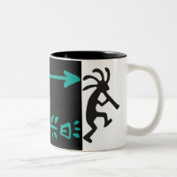Alien oder Lebensform Wüste Kokopelli Zwei-Tone-Ka