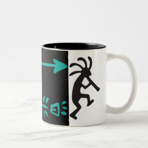 Alien oder Lebensform Wüste Kokopelli Zwei-Tone-Ka Zweifarbige Tasse