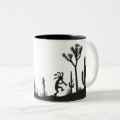 Alien oder Lebensform Wüste Kokopelli Zweifarbige Tasse (VorderseiteRechts)
