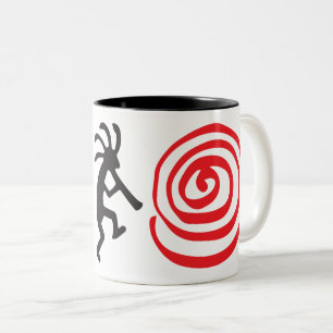 Alien oder menschliche Kokopelli  Zweifarbige Tasse