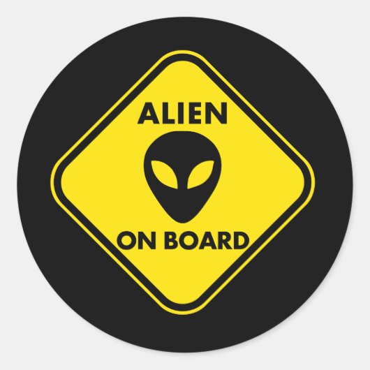 ALIEN ONBOARD FUNNY STICKERS (Vorderseite)