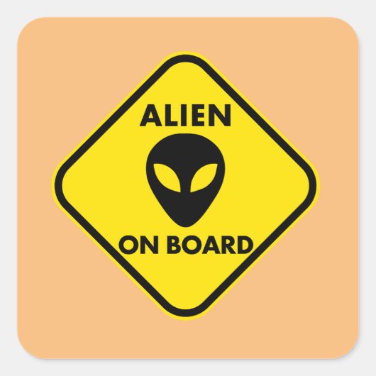 ALIEN ONBOARD FUNNY STICKERS (Vorderseite)