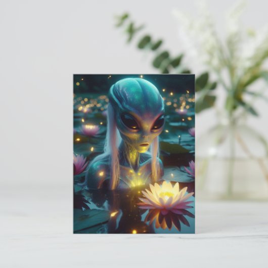 Alien Ophelia Postkarte (Stehend Vorderseite)