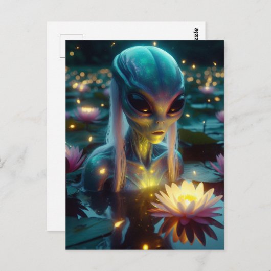 Alien Ophelia Postkarte (Vorne/Hinten)
