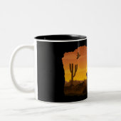 Alien or Human Kokopelli Two-Tone Coffee Mug Zweifarbige Tasse (Links)