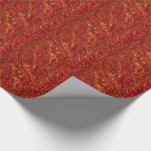 Alien Orange (Bubbling Lava) Geschenkpapier (Ecke)