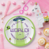 Alien Out of the World Any Age Birthday Pappteller (Party)
