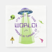 Alien Out of the World Any Age Birthday Serviette (Vorderseite)