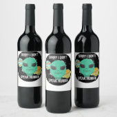 Alien Outer Space Funny ET Extraterrestrische Gala Weinetikett (Flaschen)