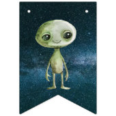 Alien Outer Space glücklich Geburtstagsbummler Wimpelkette (Erste Fahne)