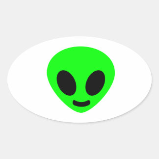 Alien Ovaler Aufkleber