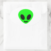 Alien Ovaler Aufkleber (Tasche)