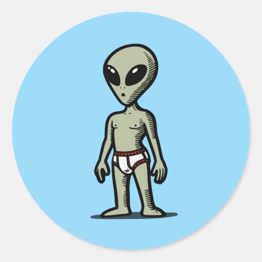 Alien Pants Runder Aufkleber (Vorderseite)
