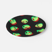 Alien Papierplatte Pappteller (Schrägansicht)