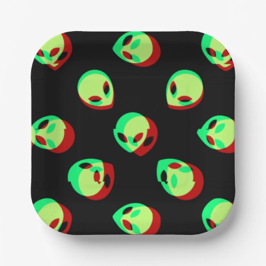 Alien Papierplatte Pappteller (Vorderseite)