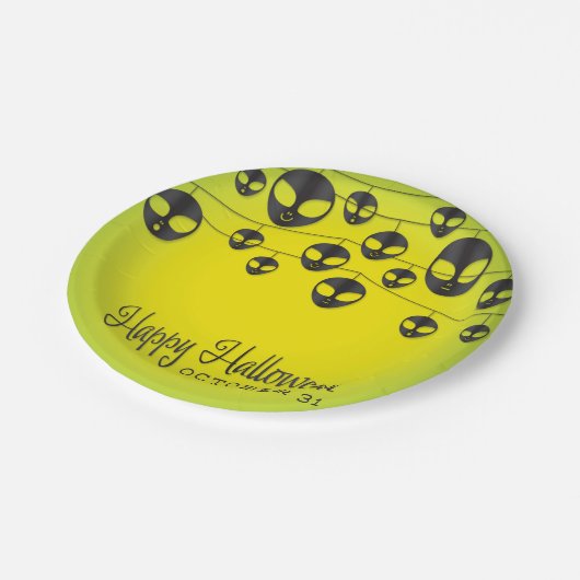 Alien Pappteller (Schrägansicht)