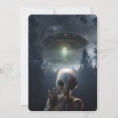 Alien Paranormale Aktivität Party Einladung (Rückseite)