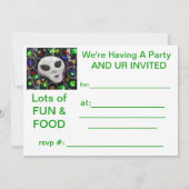 Alien-Party Einladung (Rückseite)