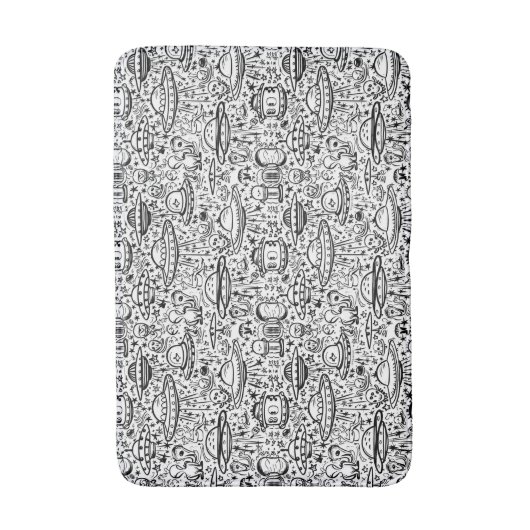 Alien Pattern Badematte (Vorderseite Vertikal)