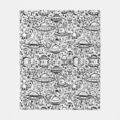 Alien Pattern Fleecedecke (Vorderseite)