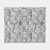 Alien Pattern Fleecedecke (Vorderseite (Horizontal))