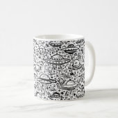 Alien Pattern Kaffeetasse (VorderseiteRechts)