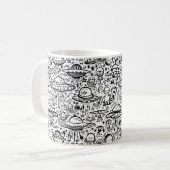 Alien Pattern Kaffeetasse (Vorderseite Links)