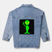 ALIEN PEACE DENIM JEAN JACKET JEANSJACKE (Rückseite)