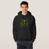 Alien Peace Hand Sign UFO Spaceship Hoodie (Vorne ganz)
