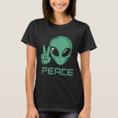 Alien Peace Hippie Ufo T-Shirt (Vorderseite)