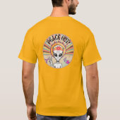 Alien Peace Out! Fun T - Shirt (Rückseite)