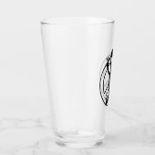 Alien Peace Sign Pint Trinkglas Glas (Rechts)