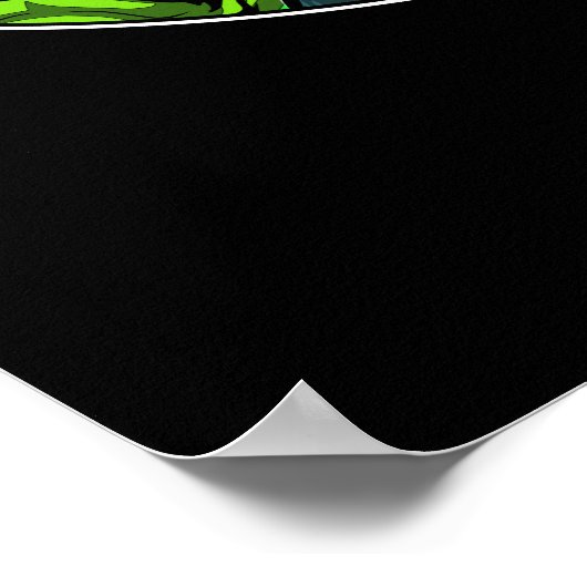 Alien Peace Sign Space Astronaut Poster (Ecke)