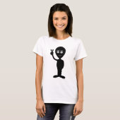 ALIEN PEACE SIGN UFO T - SHIRT (Vorne ganz)