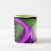 ALIEN PEARL Lila-Green-Black-Fraktale Tasse (Zentrum)