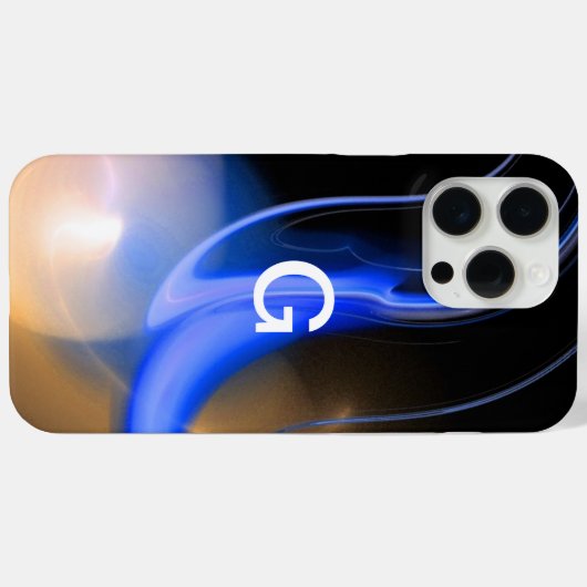 ALIEN PEARL MONOGRAM Blue Brown Case-Mate iPhone Hülle (Rückseite (Horizontal))