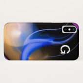 ALIEN PEARL Monogram Blue Lila Case-Mate iPhone Hülle (Rückseite (Horizontal))