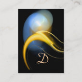 ALIEN PEARL MONOGRAM Gelbblau Visitenkarte (Rückseite)