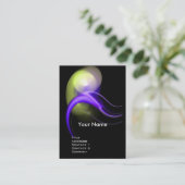 ALIEN PEARL MONOGRAM Lebendige schwarze Veilchen Visitenkarte (Stehend Vorderseite)