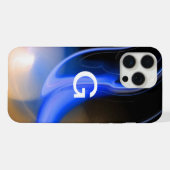ALIEN PEARL MONOGRAMM Blau Braun iPhone Hülle (Rückseite (Horizontal))